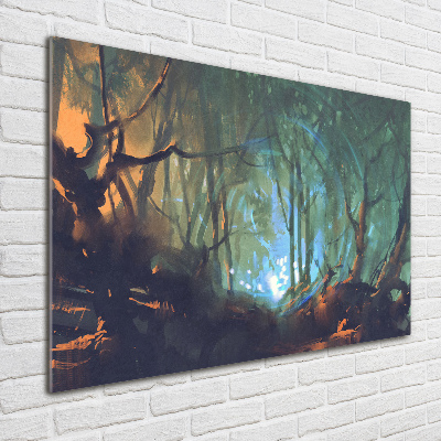 Tableau verre acrylique Forêt mystique