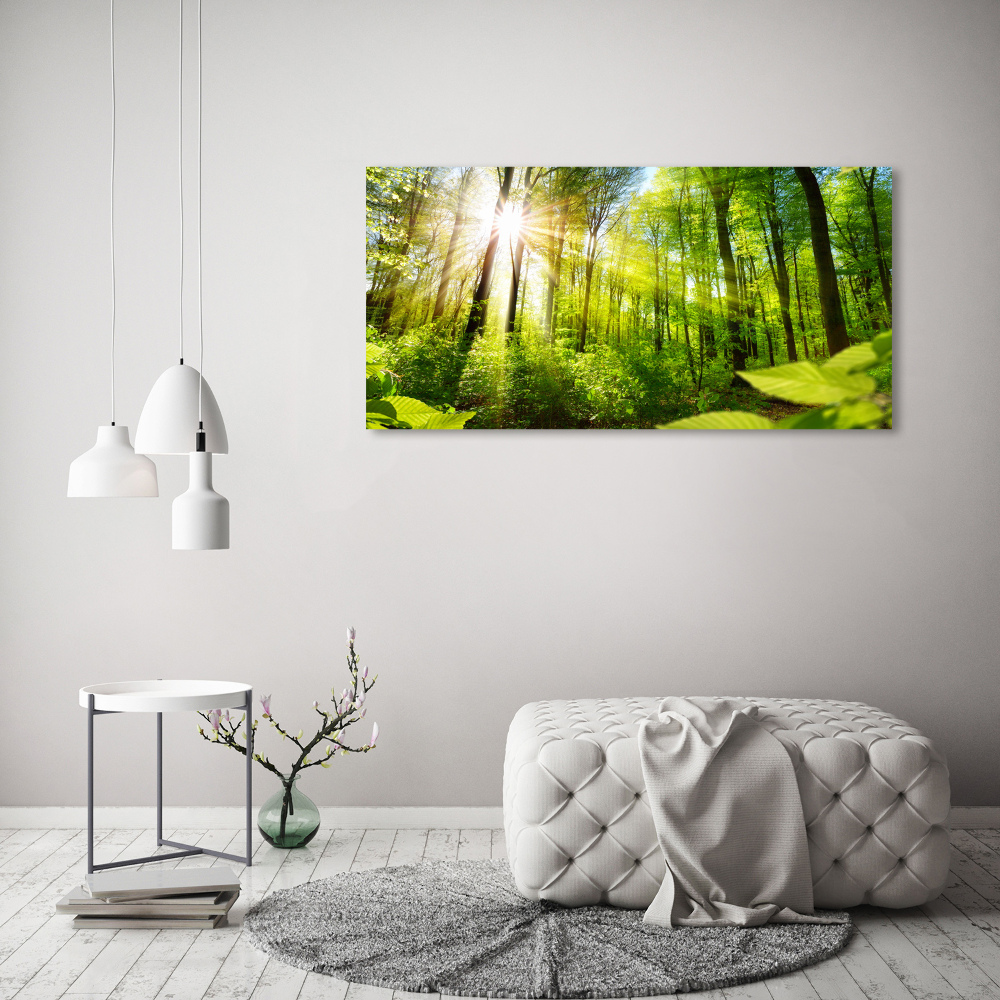 Acrylique tableau La forêt sous le soleil