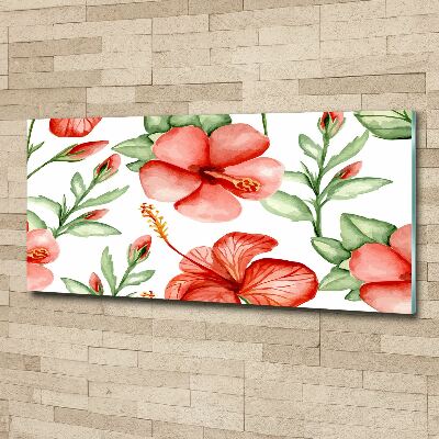 Tableau acrylique Les fleurs tropicales