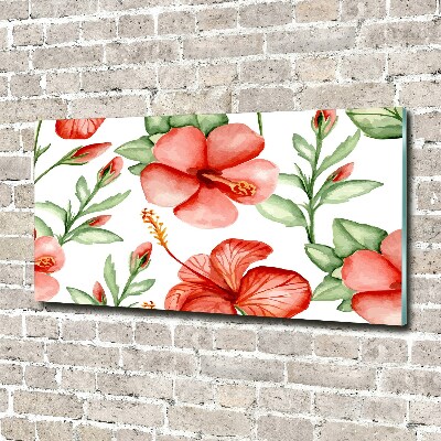 Tableau acrylique Les fleurs tropicales