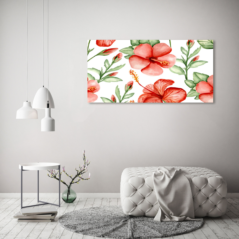 Tableau acrylique Les fleurs tropicales