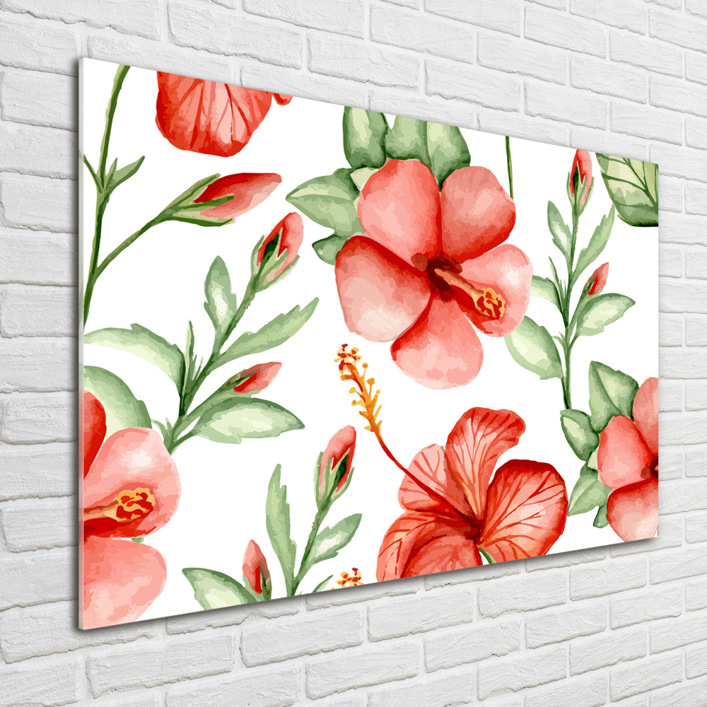 Tableau acrylique Les fleurs tropicales