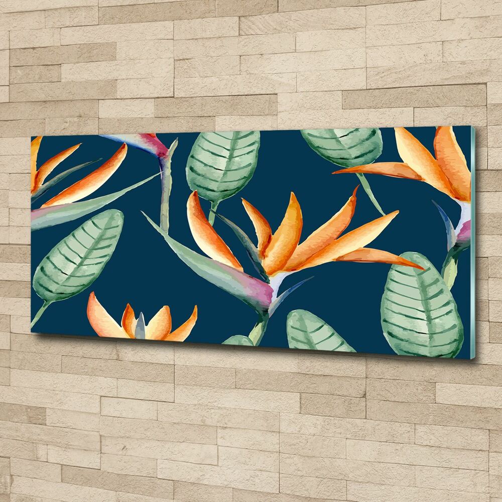 Acrylique tableau Strelitzia royal