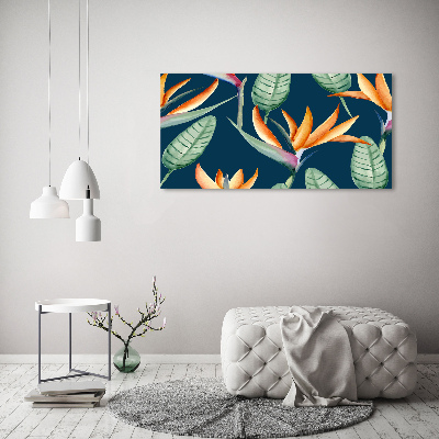 Acrylique tableau Strelitzia royal