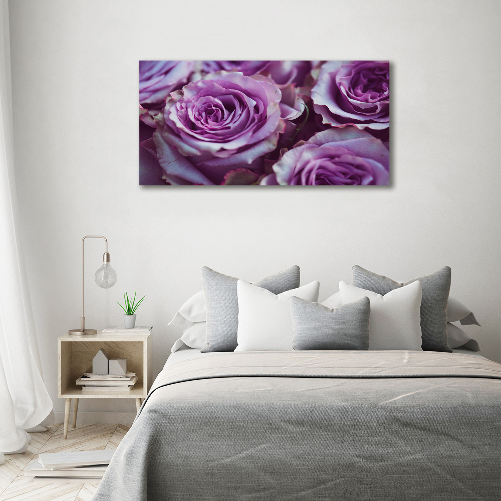 Tableau en acrylique Roses pourpres