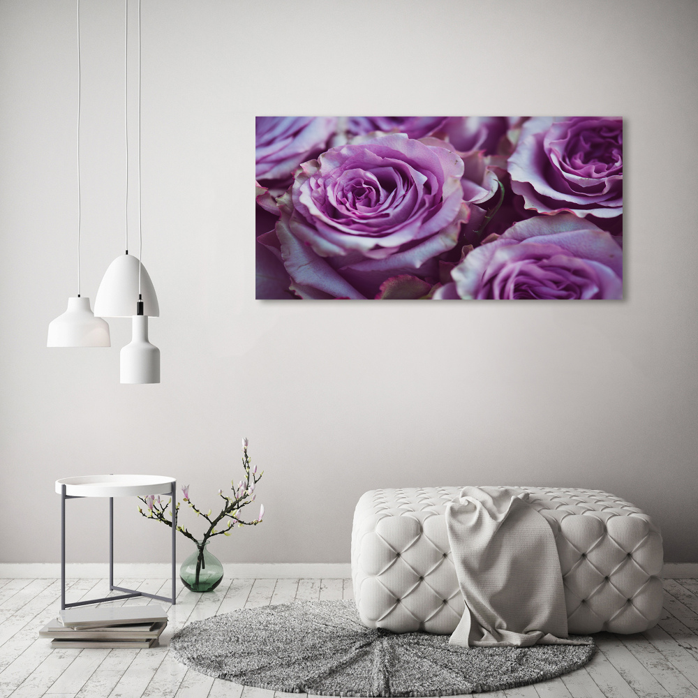 Tableau en acrylique Roses pourpres