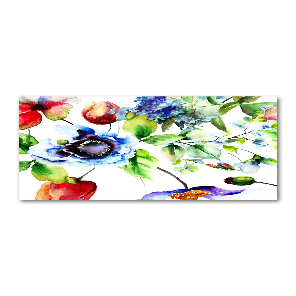 Tableau verre acrylique Fleurs de printemps