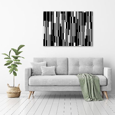 Tableau acrylique Noir et blanc lignes