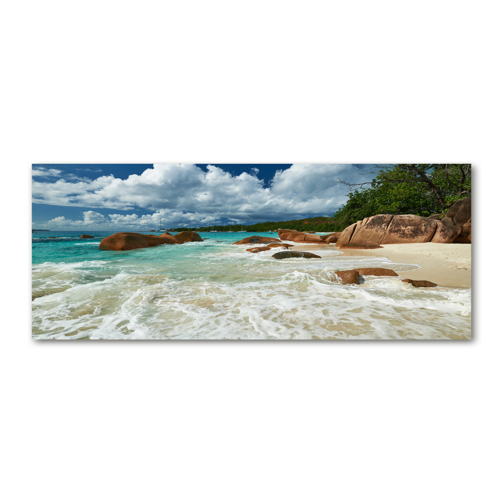 Tableau sur verre acrylique Plage des Seychelles