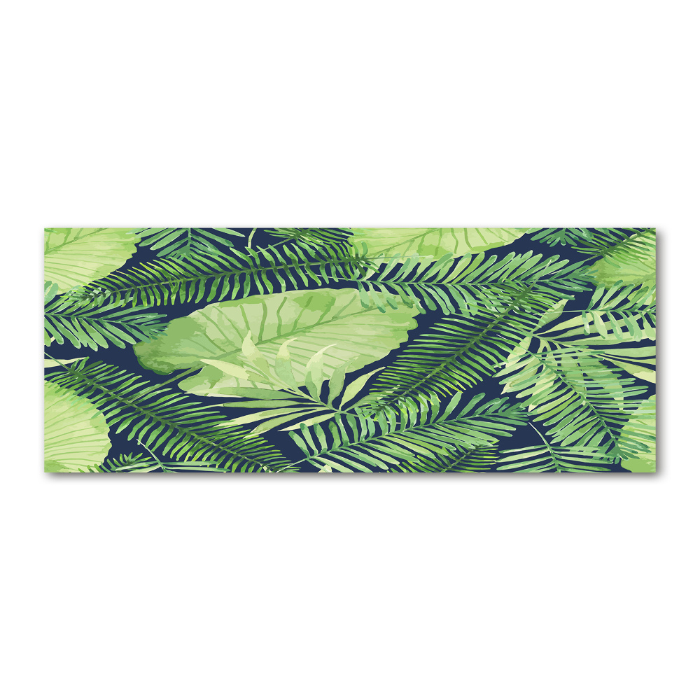 Tableau verre acrylique Feuillets tropicaux