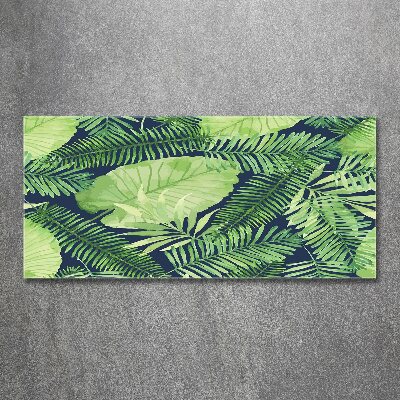 Tableau verre acrylique Feuillets tropicaux