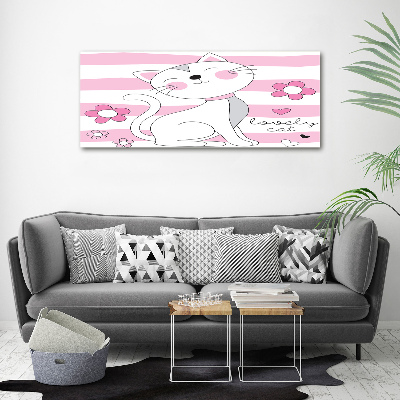 Tableau en acrylique Chat blanc