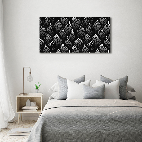 Tableau acrylique Points noirs et blancs