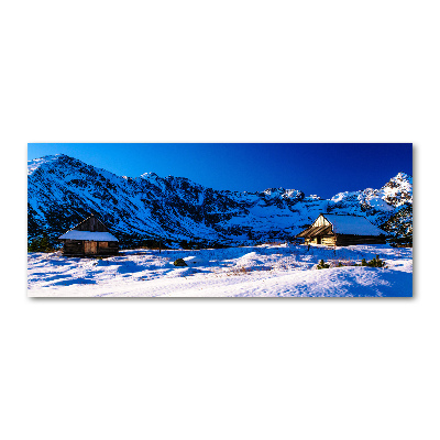 Tableau verre acrylique Maisons dans les Tatras