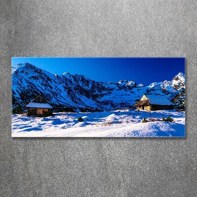 Tableau verre acrylique Maisons dans les Tatras