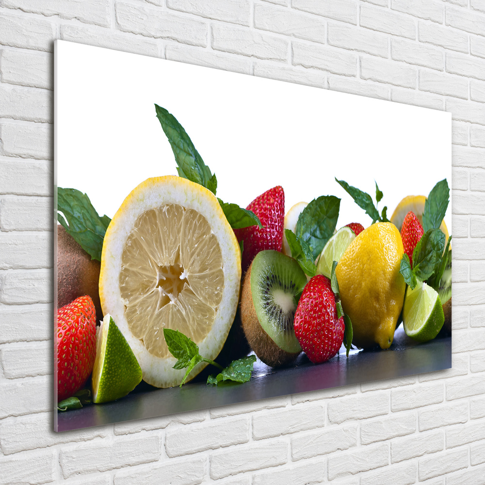 Tableau sur verre acrylique Légumes et fruits