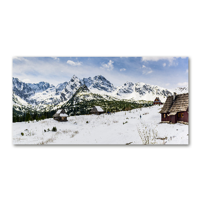 Tableau sur verre acrylique Les alpages des Tatras