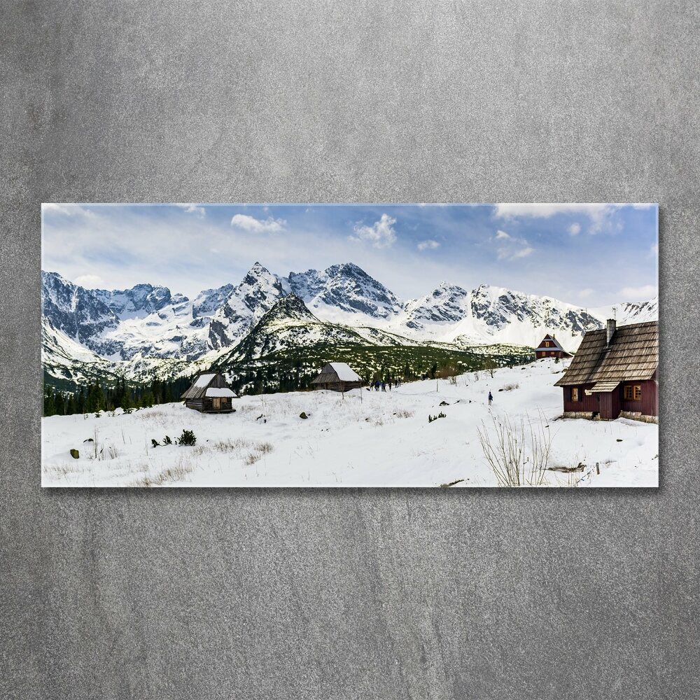 Tableau sur verre acrylique Les alpages des Tatras