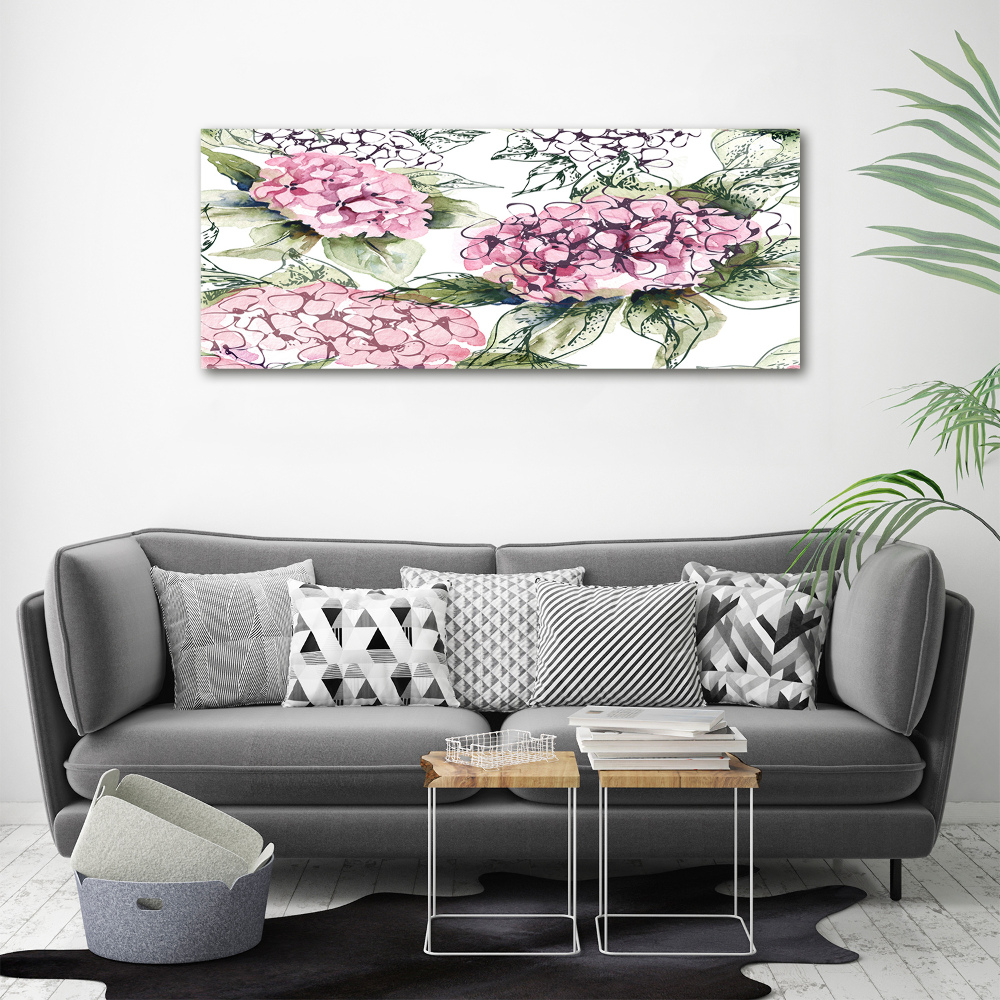 Acrylique tableau Hortensia