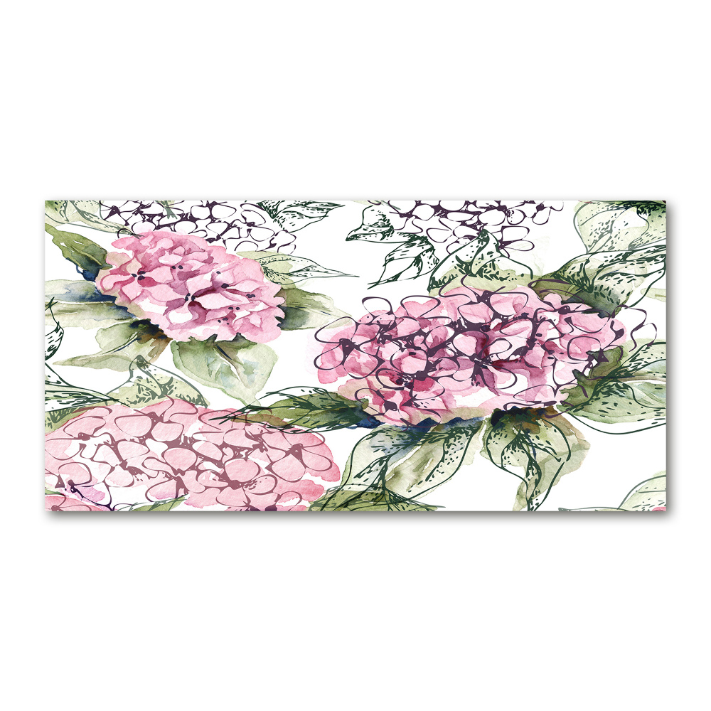 Acrylique tableau Hortensia