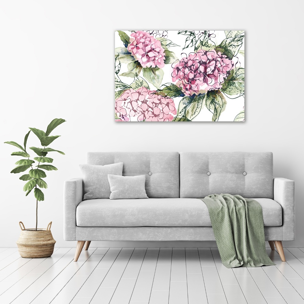 Acrylique tableau Hortensia