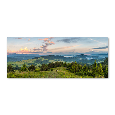 Tableau verre acrylique Panorama de Pieniny