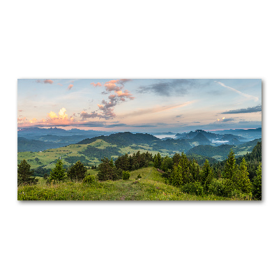 Tableau verre acrylique Panorama de Pieniny