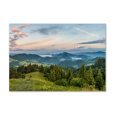 Tableau verre acrylique Panorama de Pieniny