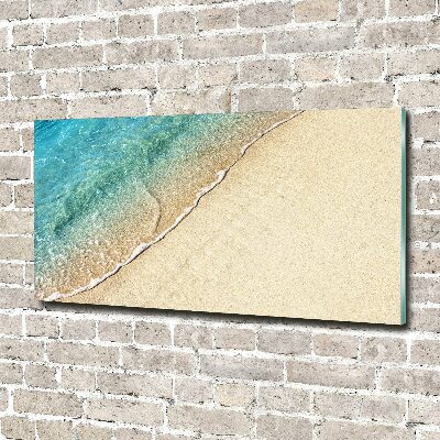 Tableau verre acrylique Vague sur la plage