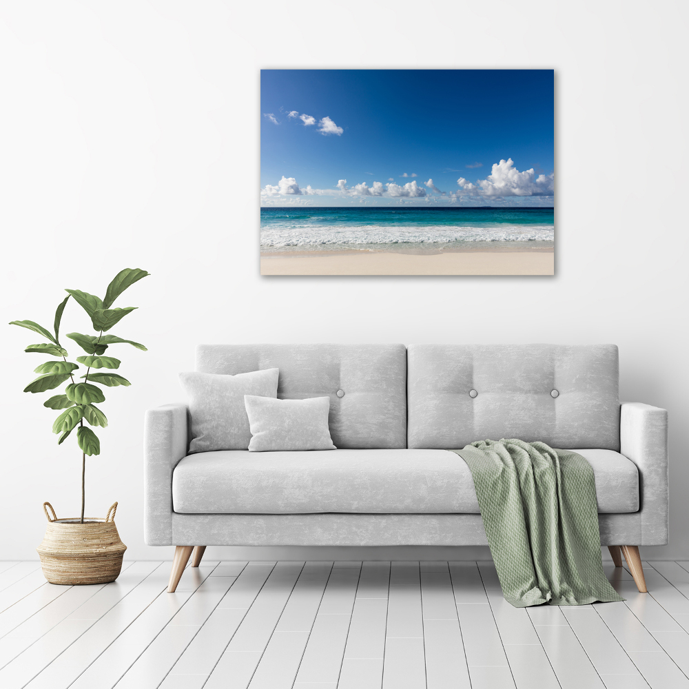 Acrylique tableau Plage dans les Seychelles