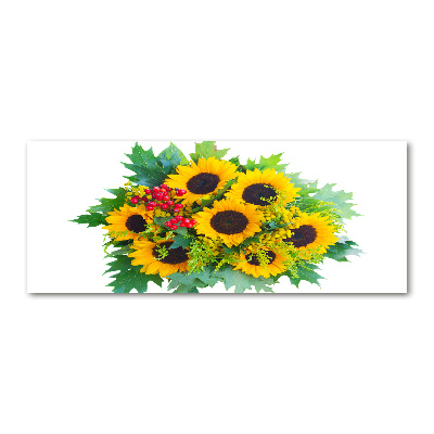 Tableau sur verre acrylique Bouquet de tournesols