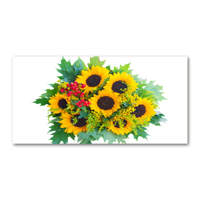 Tableau sur verre acrylique Bouquet de tournesols