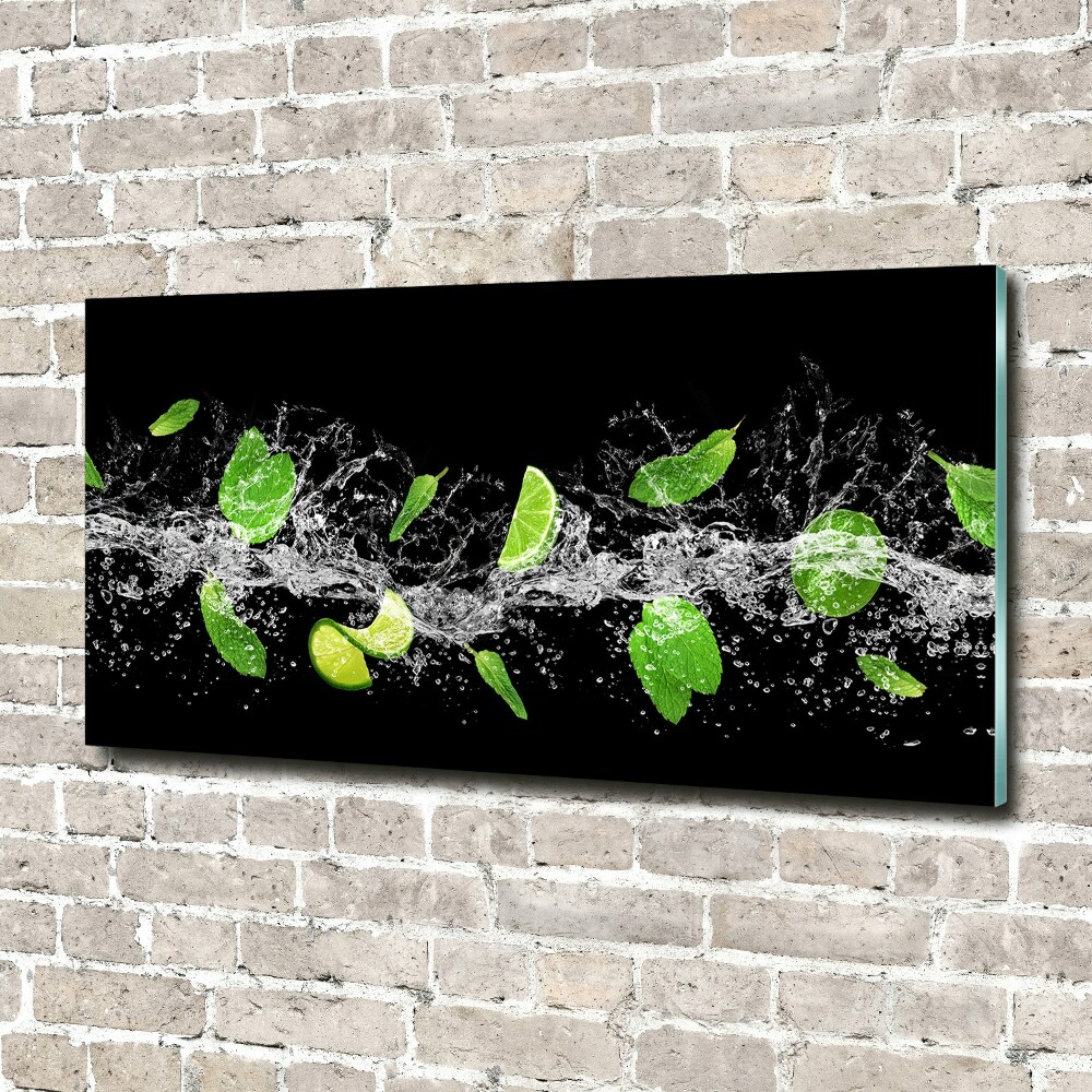 Acrylique tableau Citron vert à la menthe