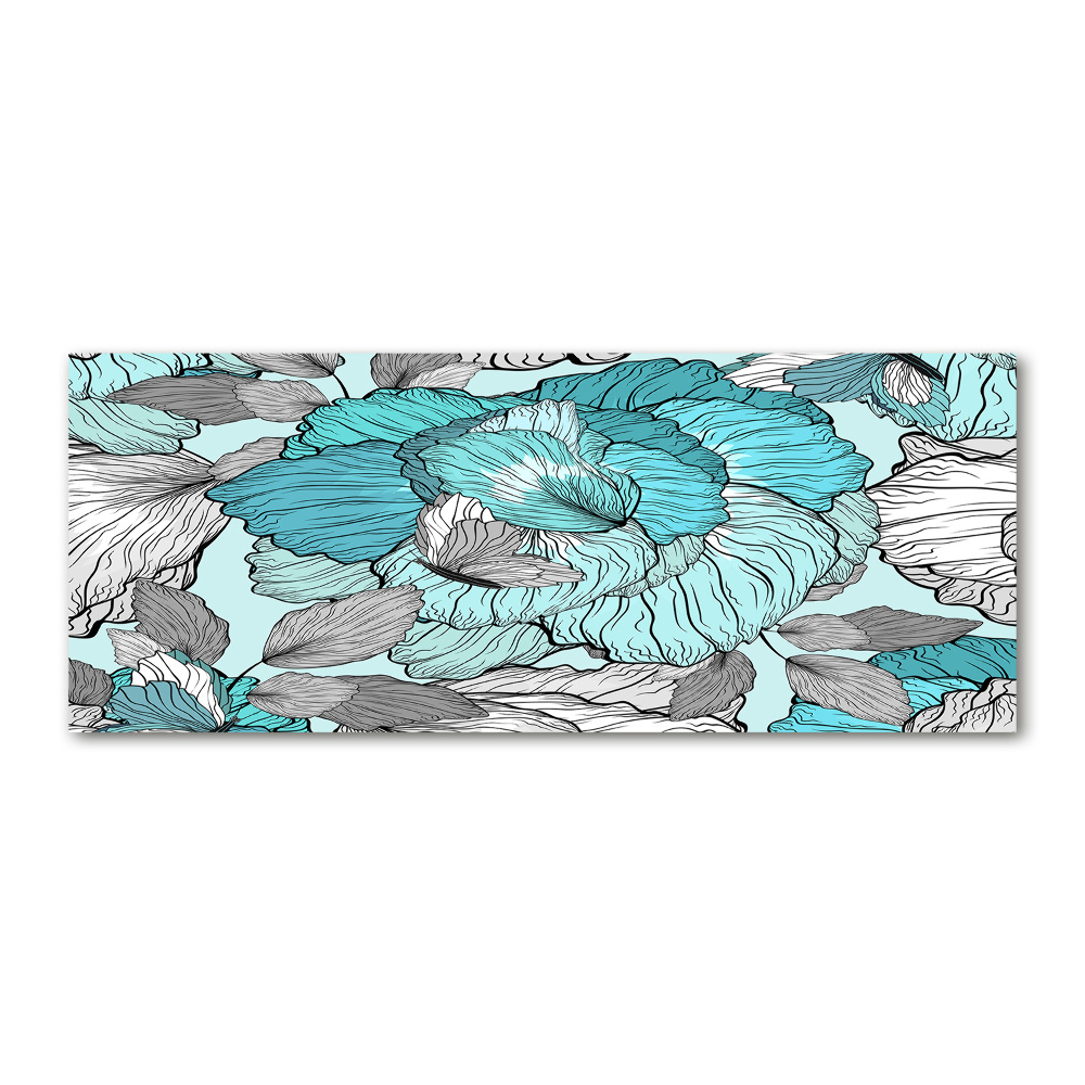 Tableau verre acrylique Design floral