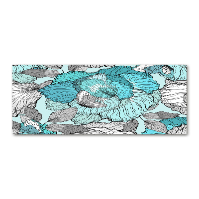 Tableau verre acrylique Design floral