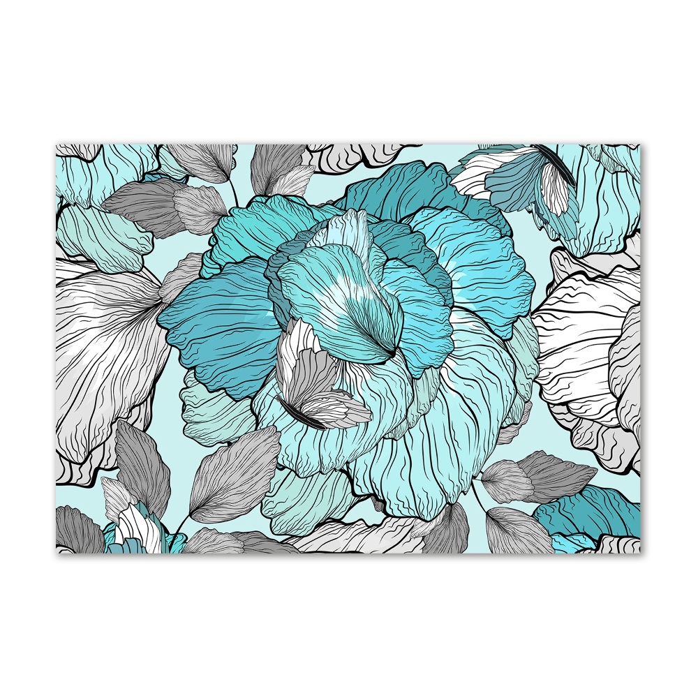 Tableau verre acrylique Design floral