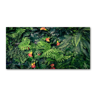 Tableau verre acrylique Jungle exotique