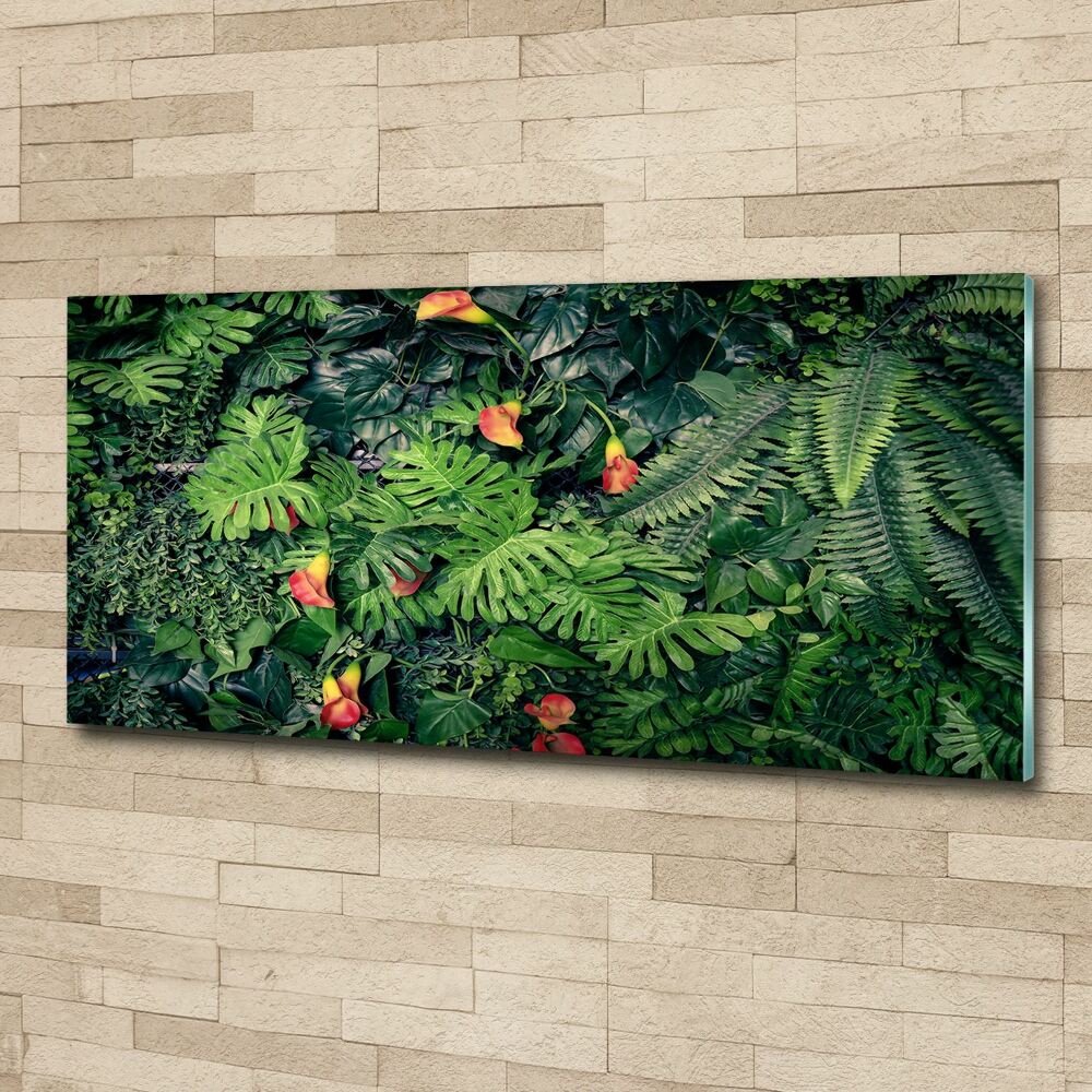 Tableau verre acrylique Jungle exotique