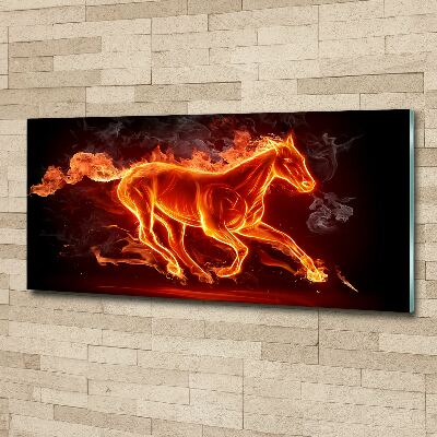 Tableau en acrylique Cheval en flammes