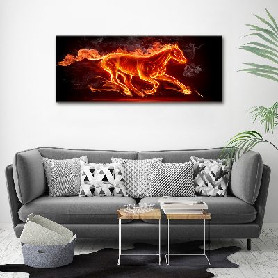 Tableau en acrylique Cheval en flammes