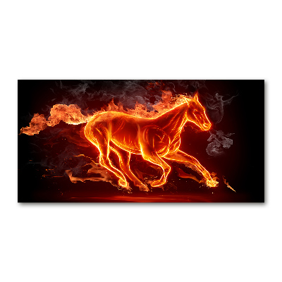 Tableau en acrylique Cheval en flammes