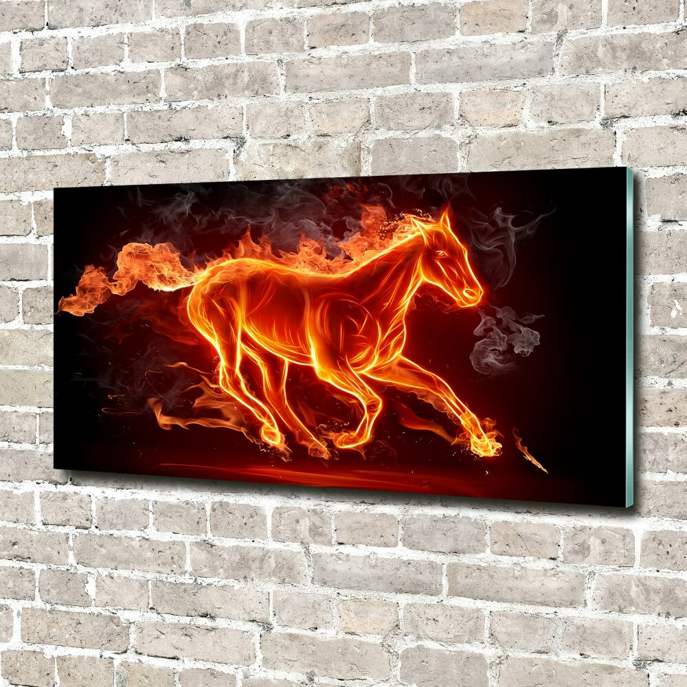 Tableau en acrylique Cheval en flammes