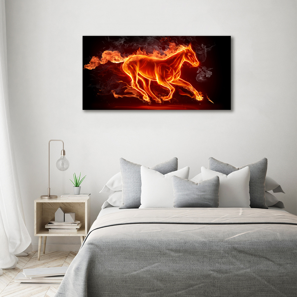 Tableau en acrylique Cheval en flammes