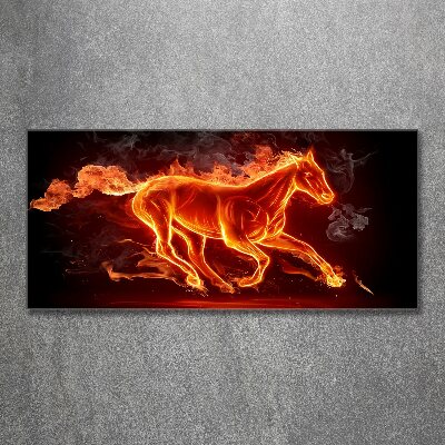 Tableau en acrylique Cheval en flammes