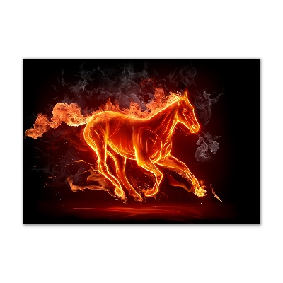 Tableau en acrylique Cheval en flammes