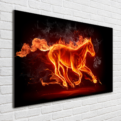 Tableau en acrylique Cheval en flammes