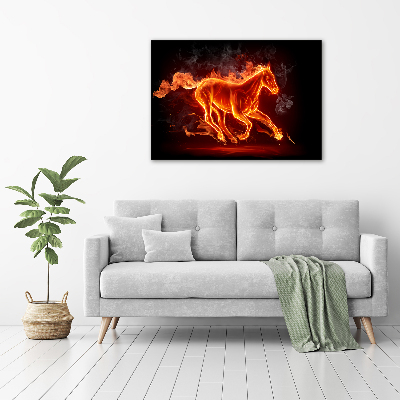 Tableau en acrylique Cheval en flammes