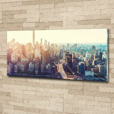 Tableau en acrylique New York City vue d'oiseau