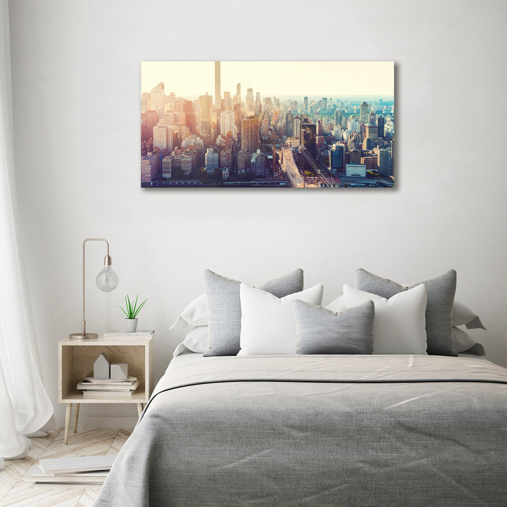 Tableau en acrylique New York City vue d'oiseau