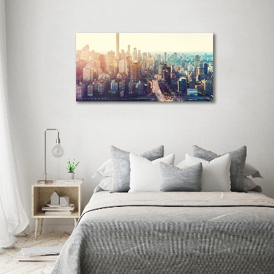 Tableau en acrylique New York City vue d'oiseau